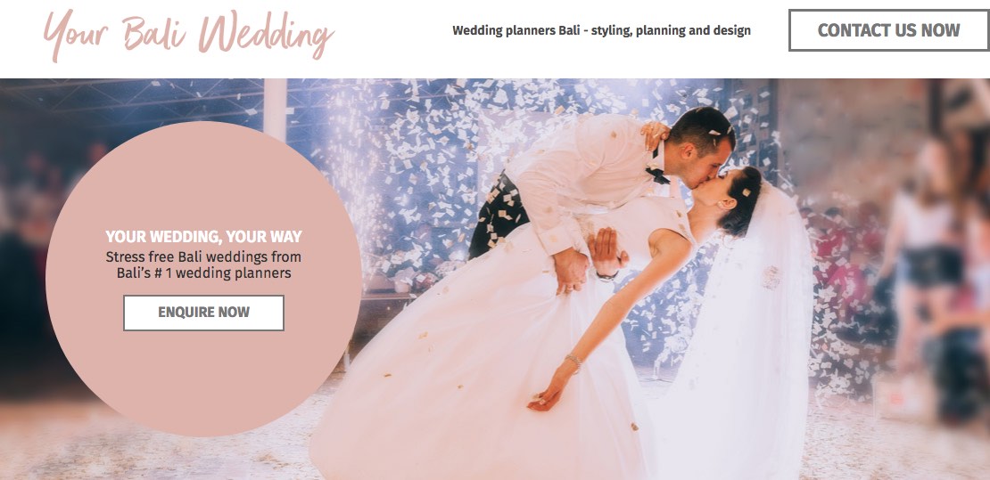 seo case study - your bali wedding